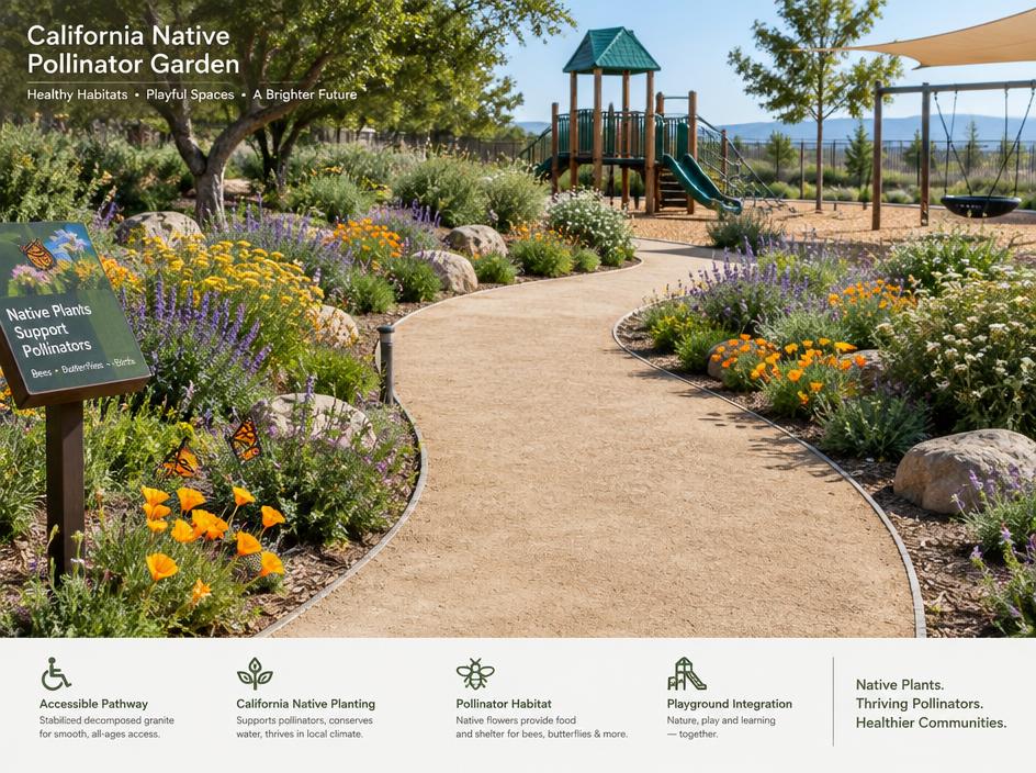 Accessible routes & planting
